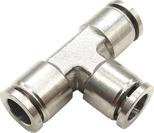 Immagine prodotto RND Raccordo a T, aria / vapore / acqua, acciaio inox, 44,2 mm, Ø 8 mm, attacco push-in (Connessione a T)