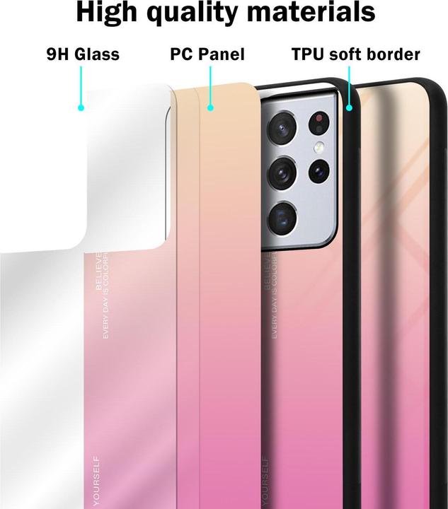 Produktbild Cadorabo TPU 2 Farben Glas Cover (Samsung Galaxy S21 Ultra)