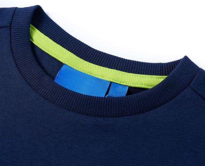 Image du produit VidaXL Tee-shirt manches longues enfant bleu marine 92,Matière : 100 (92)