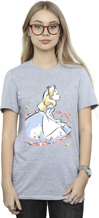 Immagine prodotto Disney Alice In Wonderland Sketch Flowers Maglietta Ampia Donna (XXL)