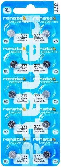 Actual product image Renata 377 / SR626SW (10 pcs., Device specific, 24 mAh)