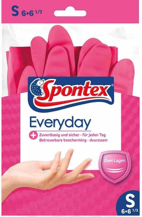 Spontex Gant "Everyday", couleur : rose, taille : 6,5-7 (6, 6.5, S)