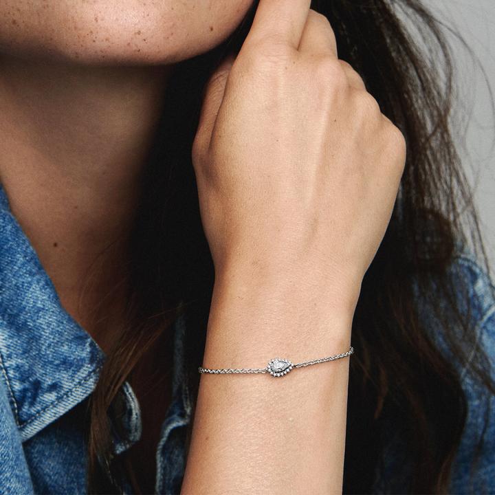 Produktbild Pandora Funkelndes Birnen Kranz Gliederarmband (18 cm, Sterling-Silber)