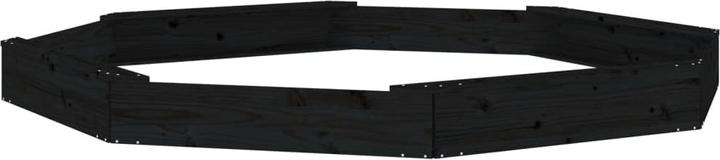 Produktbild VidaXL Sandkasten mit Sitzen Schwarz Achteck Massivholz