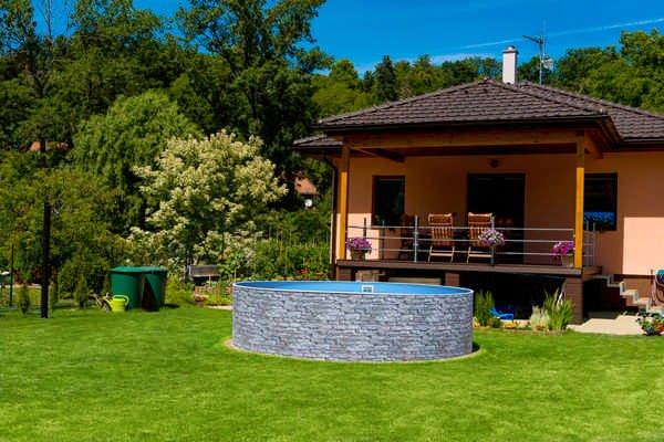 Actual product image Azuro 3,6 x 1,2m, STONE - without ladder and filter, with holes in the axis (360 x 120 cm)