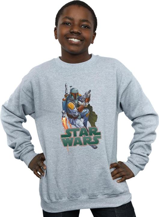 Actual product image Star Wars Boys Boba Fett Fired Up Sweatshirt (152, 158)
