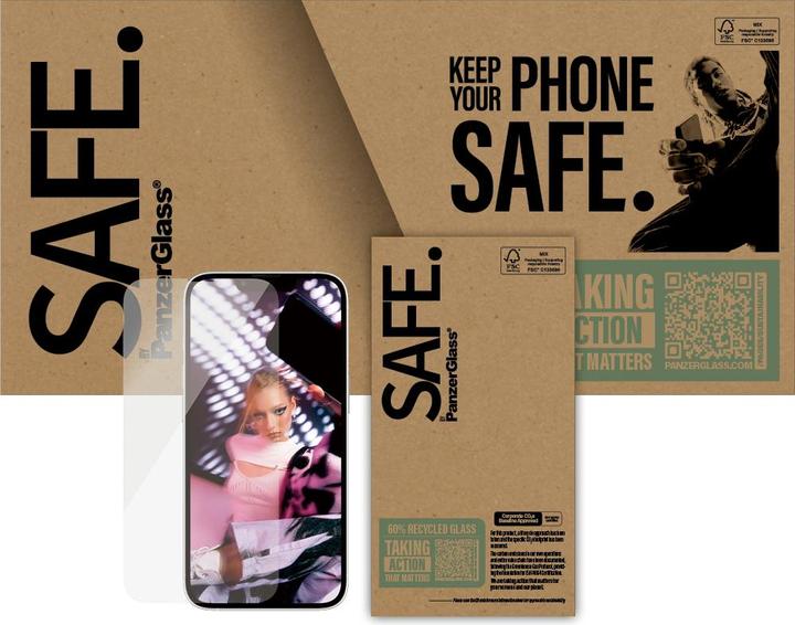Immagine prodotto PanzerGlass SAFE by PG Scrn iPhone SE 25/14/13/Pro (1 Pezzo/i, Apple iPhone 14, Apple iPhone 13 Pro, Apple iPhone 13, Apple iPhone 16e)