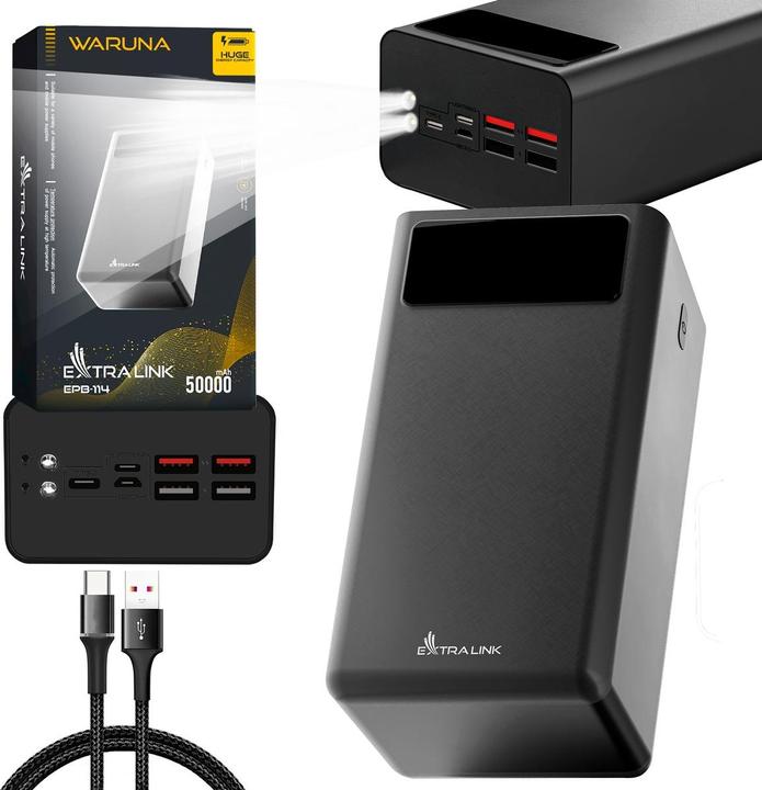 Actual product image Extralink EPB 114 (50000 mAh, 10 W, 185 Wh)