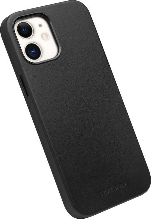 Actual product image QiAlino Coque cuir véritable (compatible MagSafe) (Apple iPhone 12)