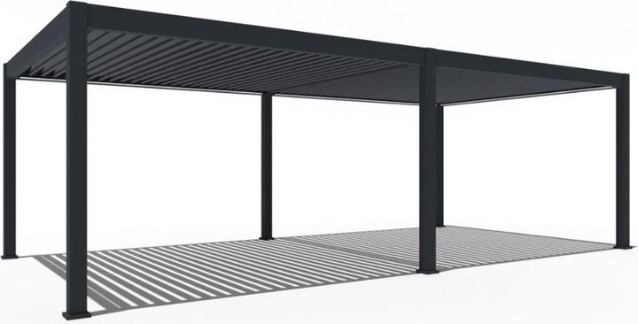 Weide elektrische Pergola 4x8m Anthrazit mit LED (800 cm, 400 cm)