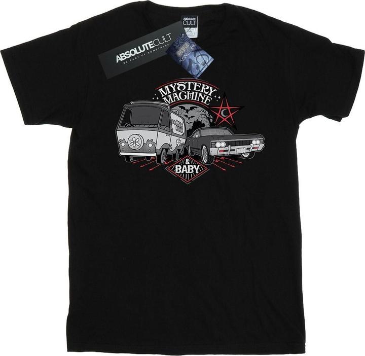 Actual product image Absolute Cult Womens/Ladies Mystery Machine And Baby Cotton Boyfriend T-Shirt (S)