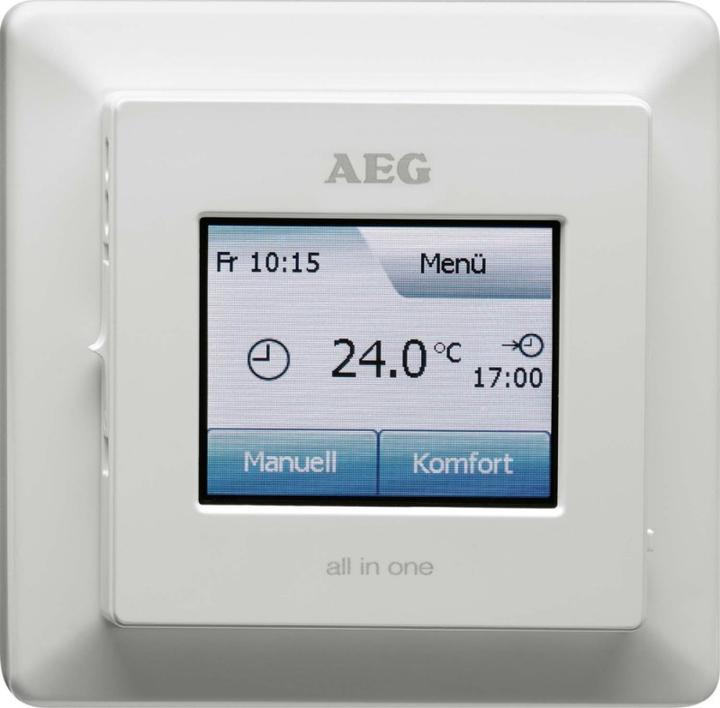 Actual product image AEG Haustechnik FRTD 903 TC Floor and room temperature controller, touchscreen with colour display, weekly
