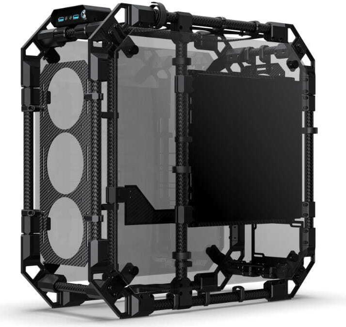 Actual product image Alphacool GHE Apex Skeleton Carbon housing (ITX, ATX, mATX)