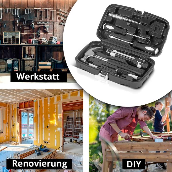 Produktbild Stahlwerk Heimwerker Set HTS-9 ST Werkzeugkoffer mit 8-teiligem Werkzeug Set (8 Teile)