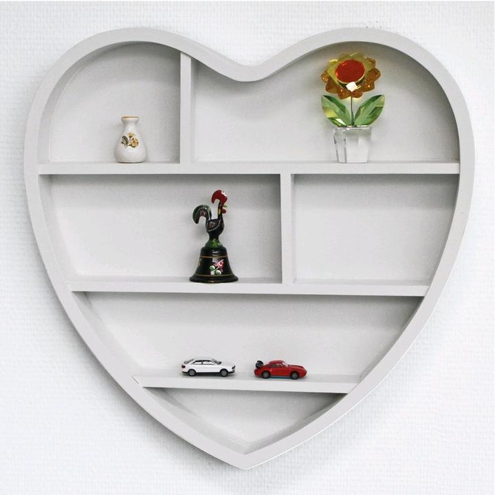 Actual product image Safe Wooden shelf heart (40 x 4 x 40 cm)