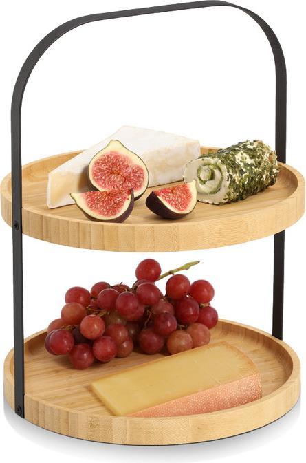 Produktbild Zeller Present Etagere Bambus Metall ø 25x33 cm