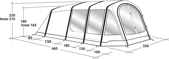 Actual product image Outwell Stone Lake 5ATC Tent (Tunnel tent, 34.40 kg, 5 persons)