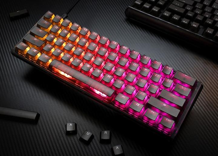 Actual product image Ducky One 3 Aura Black Mini Gaming Keyboard, RGB LED - MX-Speed-Silver (DE, Cable)