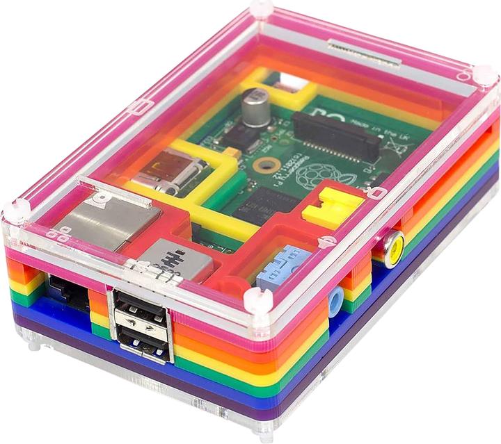 Produktbild Raspberry Pi Pibow case for 5 (fan not included) - Multicolor