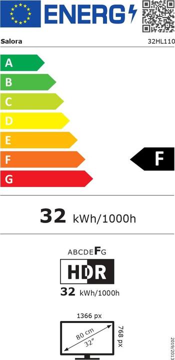 Energie-Label Salora 32HL110 (32", LED, HD ready)
