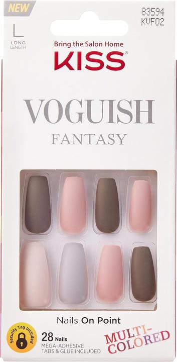 Produktbild Herba Kiss Voguish Nails - Chill Out (Kunstnägel, Braun, Rosa)