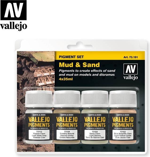 Actual product image Vallejo Mud and Sand Pigment Set Color Pigments