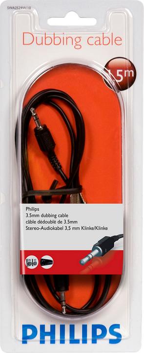 Produktbild Philips CABLE 3.5MM-3.5MM 1.5M SWA2529W (1.50 m, 3.5mm Klinke (AUX))