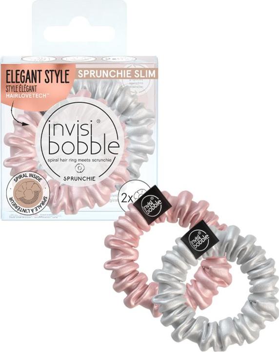 Actual product image Invisibobble Sprunchie Slim Bella Chrome 2 Pcs (Hair tie)