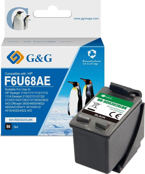 Actual product image Compatible HP inkt cartridge HP302XL - NH-R302XLBK