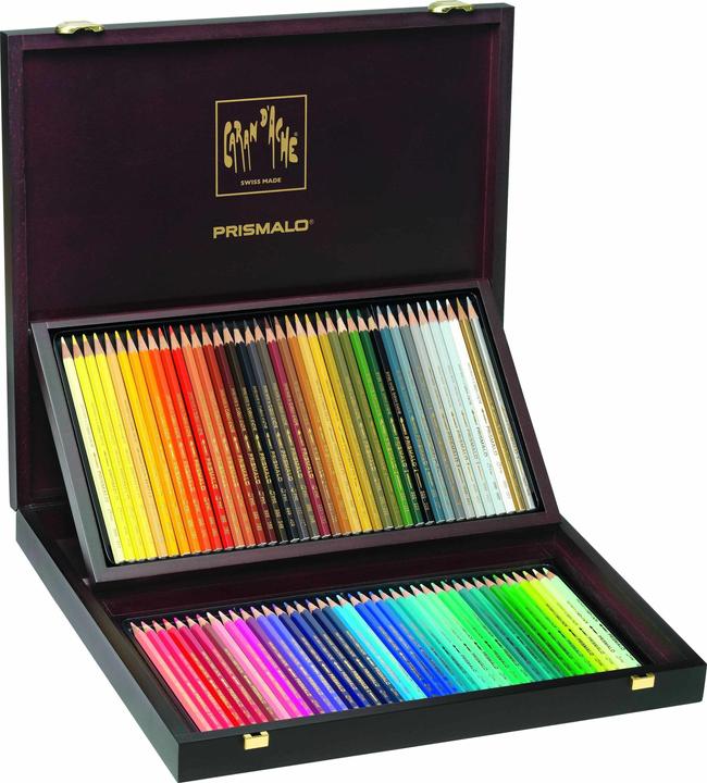 Caran d'Ache Prismalo Aquarelle Holzkoffer (Mehrfarbig, Holz, 80 x)