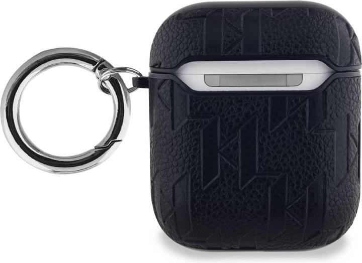 Actual product image Karl Lagerfeld KLA2PGKCPK AirPods 1/2 cover czarny/black Monogram Karl & Choupette Head (Headphone sleeve)
