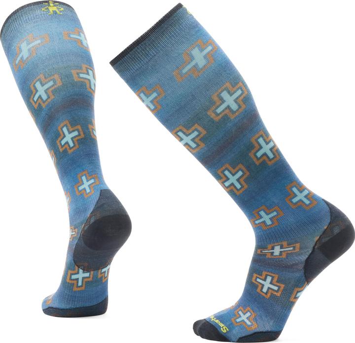Smartwool Ski Zero Cushion Paths Crossed Print OTC Socks (46 - 49)
