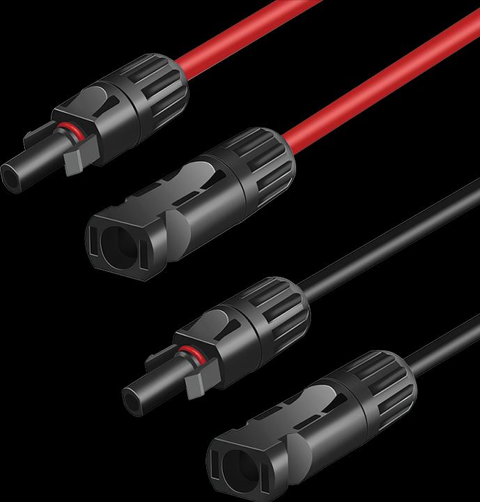 Immagine prodotto LogiLink Set di cavi di prolunga solare, da MC4/M a MC4/F, 6 mm², CU, 1 m (Cavo solare)