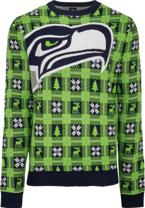 Actual product image Foco NFL Ugly Sweater XMAS Knit Sweater - Seattle Seahawks XL (XL)