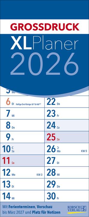 Etichetta energetica XLPlanerGrossdruck2026 (Tedesco)
