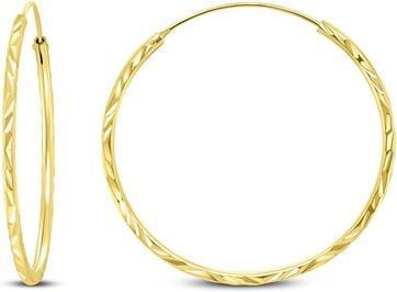 Brilio Silver - Cut gold plated hoop earrings EA01Y - Diameter: 1.5 cm