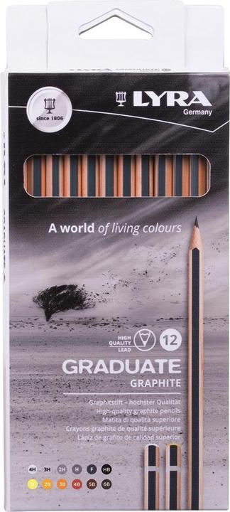 Immagine prodotto FILA La grafite Lyra copre 12 tonnellate 1171120 (HB, 5B, 2H, 3B, 6B, 4B, B, 2B, F, 4h, 3H, H, 12 x)