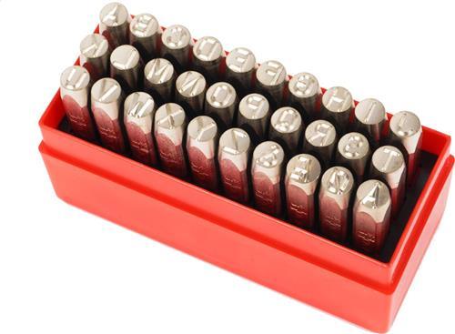 Actual product image Helmuth A. Jensen PRYOR Stålbogstaver i saet A-Å 6mm
