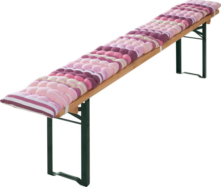 Actual product image Redbest Bierbank-Auflagen und Tischdecke "Streifen" 3-tlg. (90 x 260 cm)
