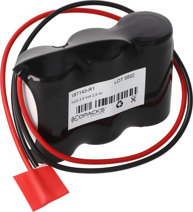 Image du produit AccuCell Accumulateur pour lampe de secours F1x3 Baby C avec câble de 200mm (2500 mAh, Chargeurs sans batterie)