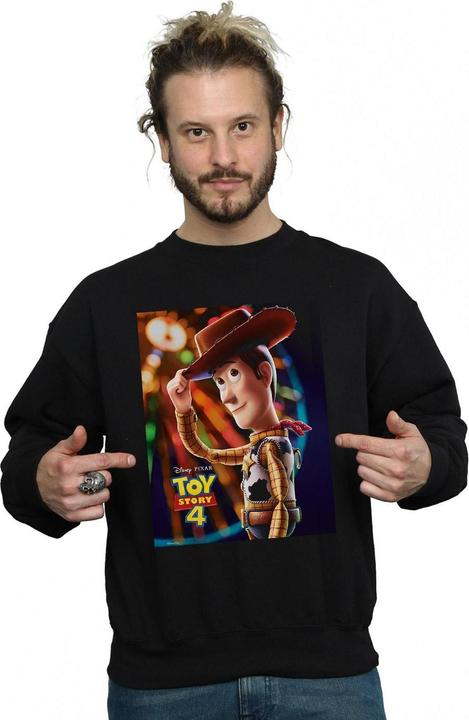 Actual product image Disney Mens Toy Story 4 Woody Poster Sweatshirt (XXL)