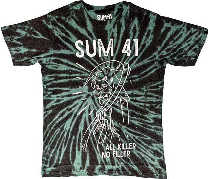 Sum 41 Reaper Unisex Green Dip-Dye T-Shirt L (L)
