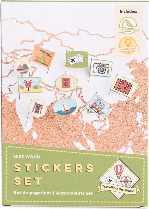 Actual product image Miss wood Sticker Set - Travelling the World