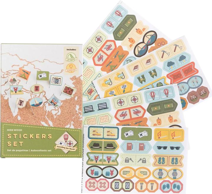 Actual product image Miss wood Sticker Set - Travelling the World