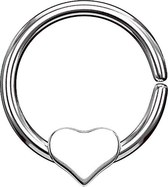Immagine prodotto Star Piercing Anello micro piercing in argento con cuore (Acciaio chirurgico 316L, senza ottone)