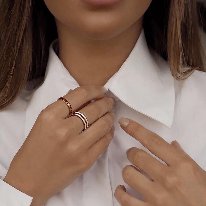 Immagine prodotto Daniel Wellington Anello classico satinato in oro rosa bianco 48 (48)