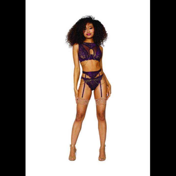 Produktbild Dreamgirl Women's Lace and Mesh 3 Piece Set (M)