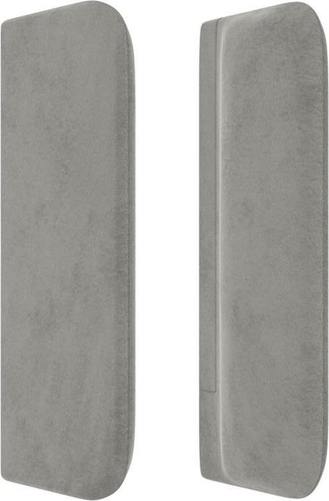 Actual product image VidaXL Kopfteil mit Ohren Hellgrau 203x16x78/88 cm Samt,Farbe (203 x 16 x 88 cm)