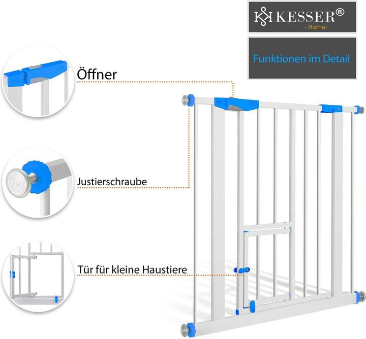 Produktbild Kesser Türschutzgitter Blau 74-87cm