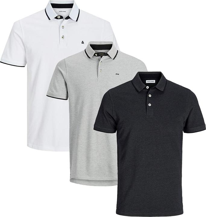 Produktbild Jack & Jones 3er Pack Paulos - Slim Fit Poloshirt (L)